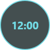 A digital clock showing 12:00.
