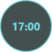 Digital clock showing 17:00.